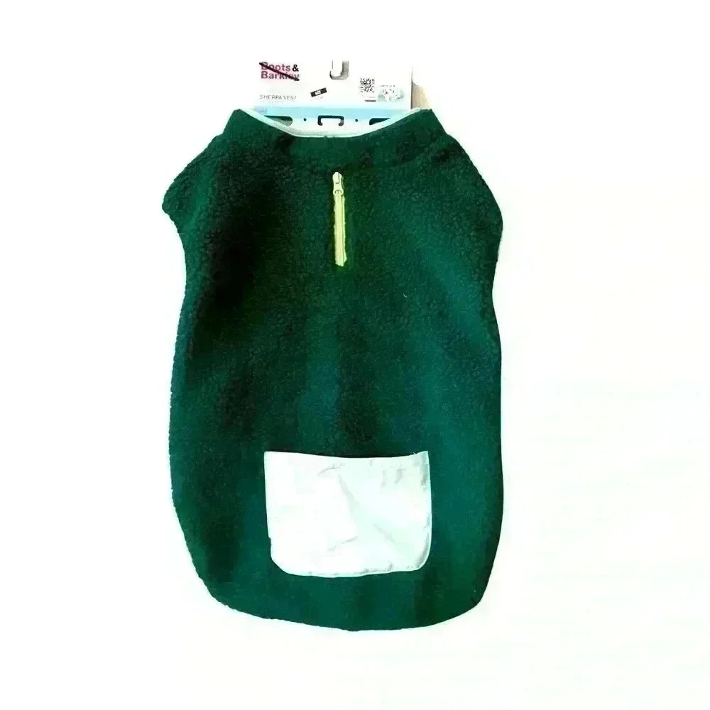 Boots And Barkley Dog Sherpa Vest Large Green For Medium Breeds NWT - Picture 1 of 5